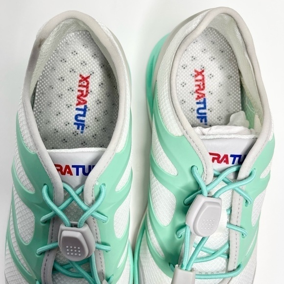 NEW XTRATUF White and Green Contrast Mesh Spindrift Seafoam Water Sneakers US 9 - Picture 5 of 9